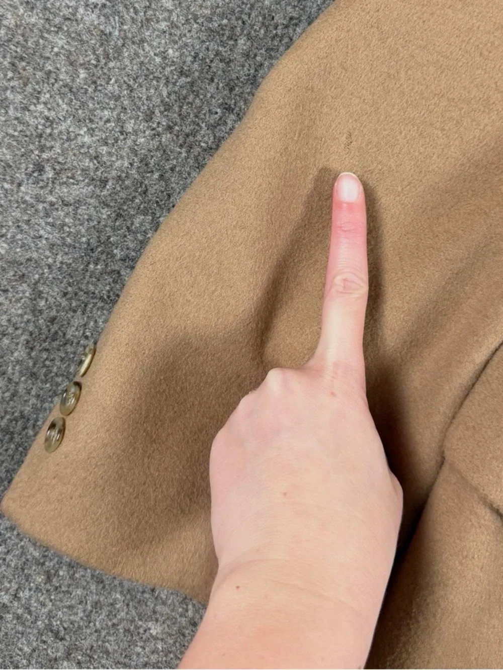 Vintage Camel Tan Long Single Breasted Wool Overcoat Men’s 42 Large Winter‎ Coat